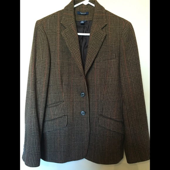 Chaps Jackets & Blazers - Chaps Brown Tweed Blazer size 8